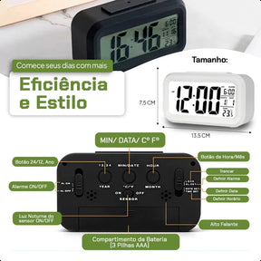 Relógio Digital de Mesa LED – Modernidade e Praticidade ao Seu Alcance! ⏰✨